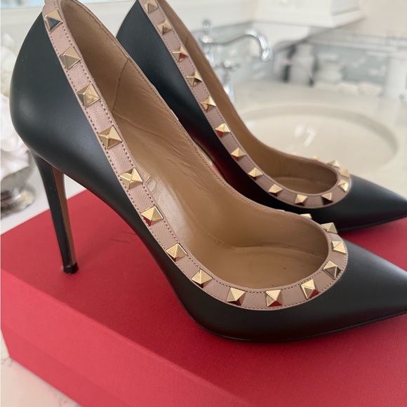 Valentino Black Studded Heels - Picture 5 of 6
